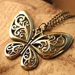Hollow Out Butterfly Pendant Necklace -25/13