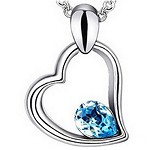 Platinum Plated Heart Necklaces  - 24/11