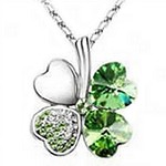 Platinum Plated Four Leaf Clover Fashion Necklaces - 24/6